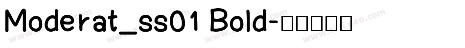 Moderat_ss01 Bold字体转换